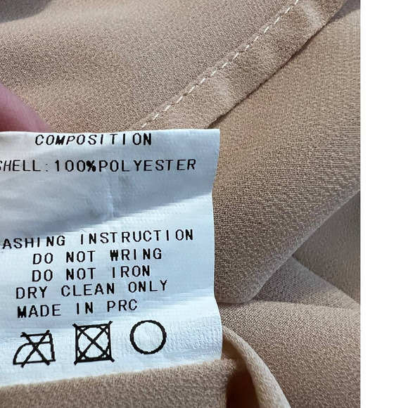 Black Label Halter Top in Tan Flowing Material Size XS - Picture 6 of 6